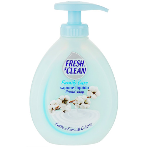 Мило для рук "Молоко та бавовна" - Fresh&Clean Liquid Soap 300ml